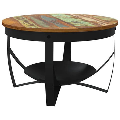 vidaXL Coffee Table Ø68x43 cm Solid Reclaimed Wood