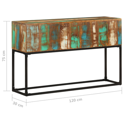 vidaXL Console Table 120x30x75 cm Solid Reclaimed Wood