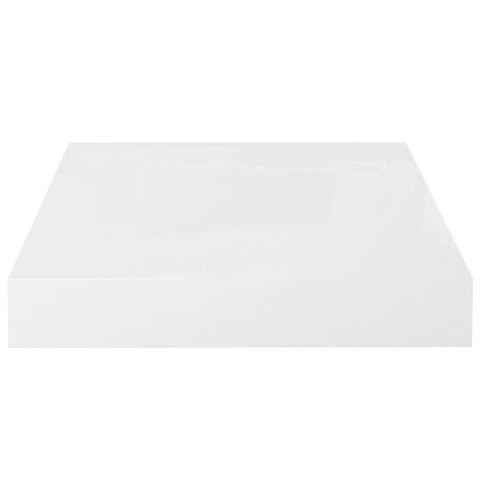 vidaXL Floating Wall Shelf High Gloss White 23x23.5x3.8 cm MDF