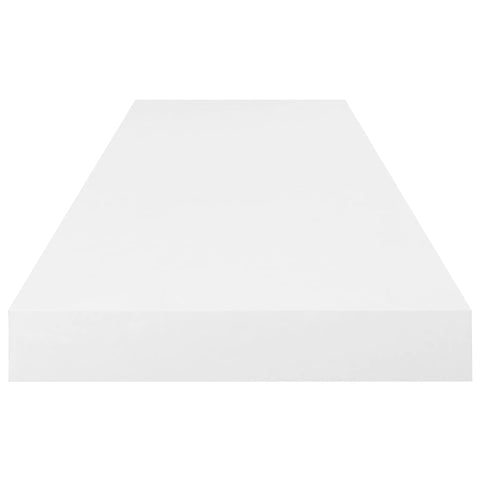 vidaXL Floating Wall Shelves 2 pcs High Gloss White 80x23.5x3.8 cm MDF