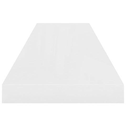vidaXL Floating Wall Shelf High Gloss White 90x23.5x3.8 cm MDF