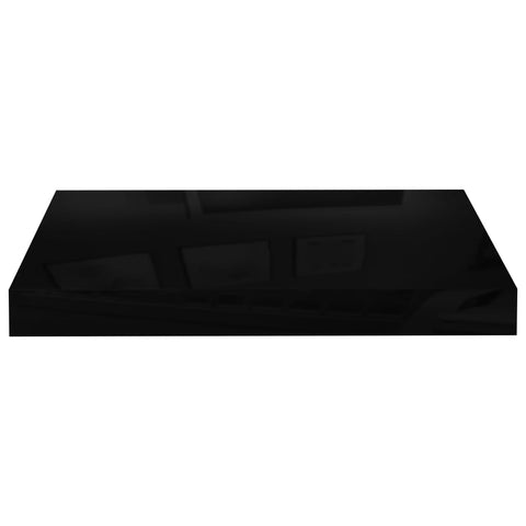 vidaXL Floating Wall Shelf High Gloss Black 40x23x3.8 cm MDF