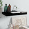vidaXL Floating Wall Shelf High Gloss Black 40x23x3.8 cm MDF