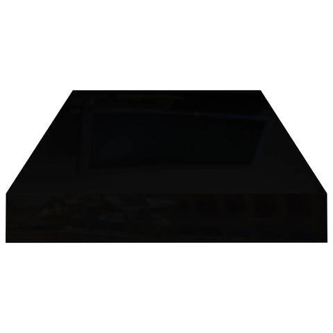 vidaXL Floating Wall Shelf High Gloss Black 50x23x3.8 cm MDF