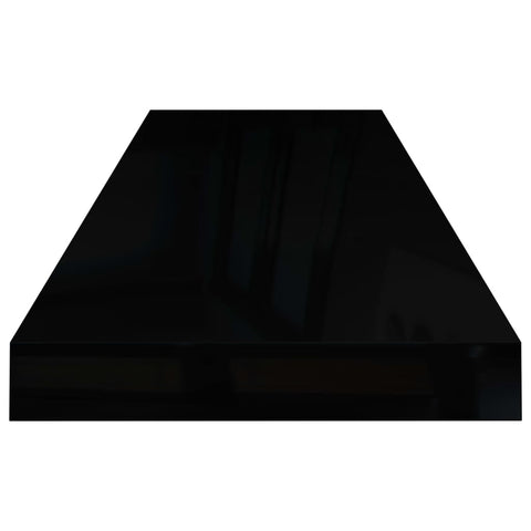 vidaXL Floating Wall Shelf High Gloss Black 80x23.5x3.8 cm MDF