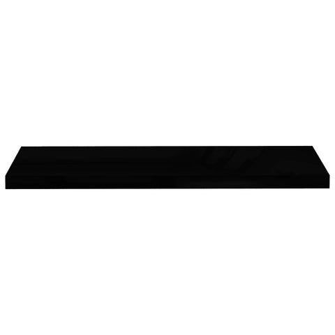 vidaXL Floating Wall Shelf High Gloss Black 90x23.5x3.8 cm MDF