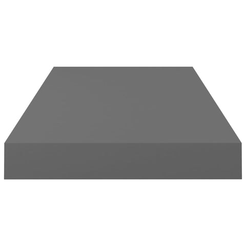vidaXL Floating Wall Shelf High Gloss Grey 50x23x3.8 cm MDF
