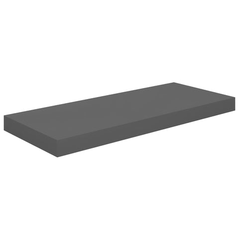 vidaXL Floating Wall Shelves 4 pcs High Gloss Grey 60x23.5x3.8 cm MDF