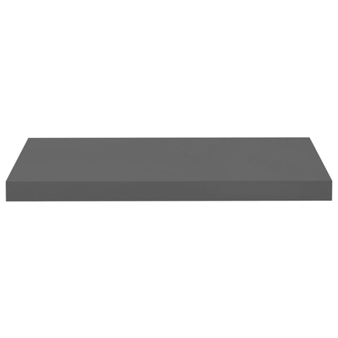vidaXL Floating Wall Shelves 4 pcs High Gloss Grey 60x23.5x3.8 cm MDF
