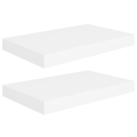 vidaXL Floating Wall Shelves 2 pcs White 40x23x3.8 cm MDF