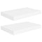 vidaXL Floating Wall Shelves 2 pcs White 40x23x3.8 cm MDF