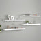 vidaXL Floating Wall Shelves 4 pcs White 80x23.5x3.8 cm MDF