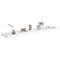 vidaXL Floating Wall Shelf White 120x23.5x3.8 cm MDF