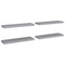 vidaXL Floating Wall Shelves 4 pcs Grey 80x23.5x3.8 cm MDF
