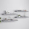vidaXL Floating Wall Shelves 4 pcs Grey 80x23.5x3.8 cm MDF