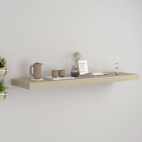 vidaXL Floating Wall Shelf Oak 90x23.5x3.8 cm MDF