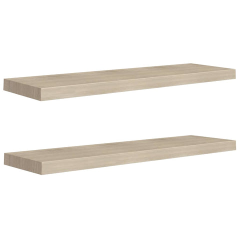vidaXL Floating Wall Shelves 2 pcs Oak 90x23.5x3.8 cm MDF