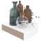 vidaXL Floating Corner Shelves 4 pcs High Gloss White 25x25x3.8 cm MDF