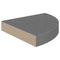 vidaXL Floating Corner Shelf High Gloss Grey 25x25x3.8 cm MDF