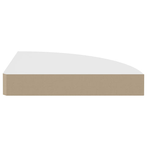 vidaXL Floating Corner Shelf White 25x25x3.8 cm MDF