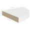 vidaXL Floating Corner Shelf White 25x25x3.8 cm MDF