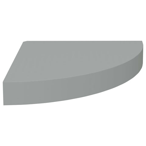 vidaXL Floating Corner Shelves 4 pcs Grey 25x25x3.8 cm MDF