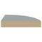vidaXL Floating Corner Shelves 4 pcs Grey 25x25x3.8 cm MDF