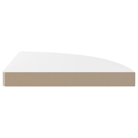 vidaXL Floating Corner Shelf High Gloss White 35x35x3.8 cm MDF