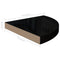 vidaXL Floating Corner Shelf High Gloss Black 35x35x3.8 cm MDF