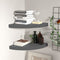 vidaXL Floating Corner Shelves 2 pcs High Gloss Grey 35x35x3.8 cm MDF