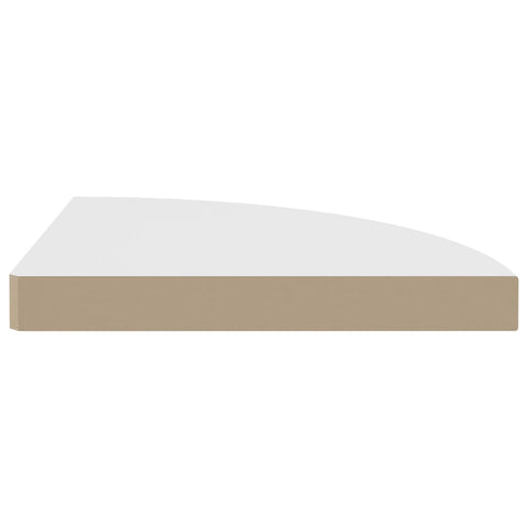 vidaXL Floating Corner Shelf White 35x35x3.8 cm MDF