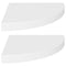 vidaXL Floating Corner Shelves 2 pcs White 35x35x3.8 cm MDF