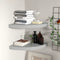 vidaXL Floating Corner Shelves 2 pcs Grey 35x35x3.8 cm MDF