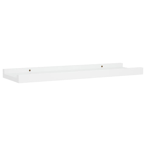 vidaXL Picture Frame Ledge Shelves 2 pcs White 40x9x3 cm MDF
