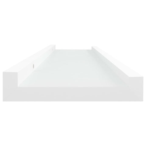 vidaXL Picture Frame Ledge Shelves 2 pcs White 40x9x3 cm MDF
