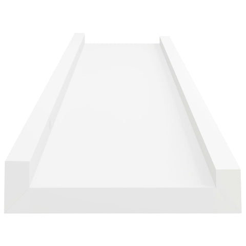 vidaXL Picture Frame Ledge Shelves 2 pcs White 40x9x3 cm MDF