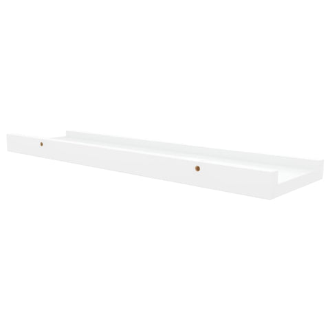 vidaXL Picture Frame Ledge Shelves 2 pcs White 40x9x3 cm MDF