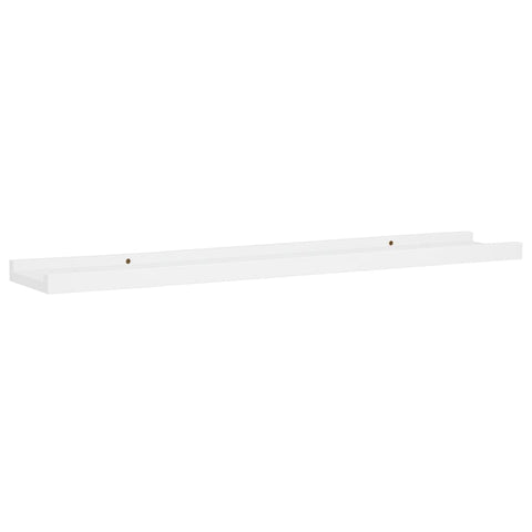 vidaXL Picture Frame Ledge Shelves 2 pcs White 80x9x3 cm MDF