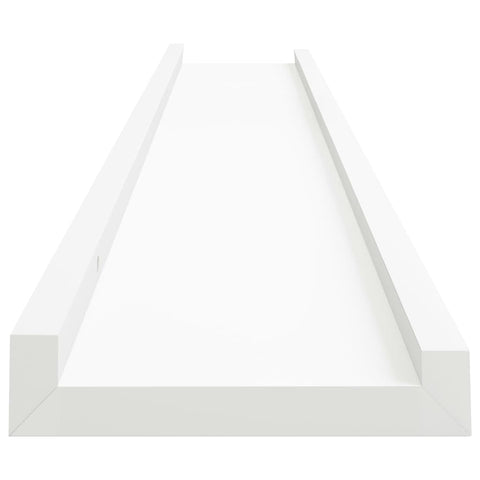 vidaXL Picture Frame Ledge Shelves 2 pcs White 80x9x3 cm MDF