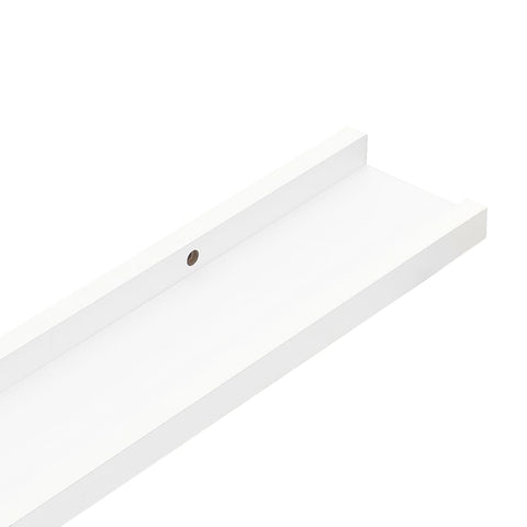 vidaXL Picture Frame Ledge Shelves 2 pcs White 80x9x3 cm MDF