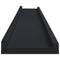 vidaXL Picture Frame Ledge Shelves 2 pcs Black 80x9x3 cm MDF