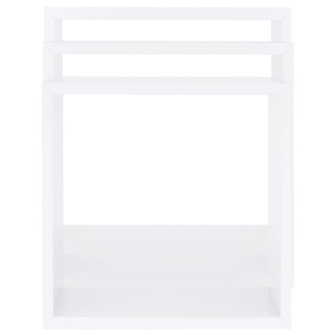vidaXL Wall Cube Shelves 3 pcs White MDF
