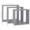 vidaXL Wall Cube Shelves 3 pcs Grey MDF