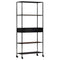 vidaXL Book Cabinet 80x35x180 cm Rough Mango Wood & Iron