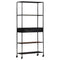 vidaXL Book Cabinet 80x35x180 cm Rough Mango Wood & Iron