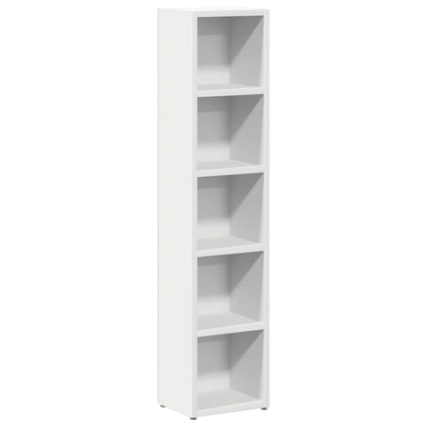 vidaXL CD Cabinets 2 pcs White 21x16x93.5 cm Engineered Wood