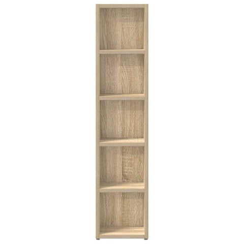 vidaXL CD Cabinets 2 pcs Sonoma Oak 21x16x93.5 cm Engineered Wood