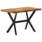 vidaXL Dining Table 120x60x75 cm Solid Wood with Honey Finish