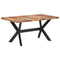 vidaXL Dining Table 160x80x75 cm Solid Wood with Honey Finish