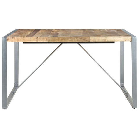 vidaXL Dining Table 140x140x75 cm Rough Mango Wood